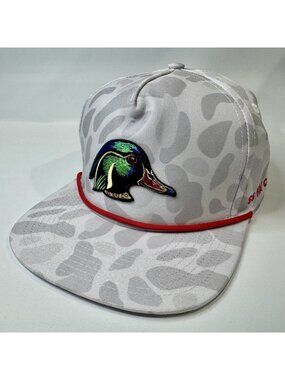 Southern String Hat Co October 2025 Drop Wood Duck Camo Rope Snapback Hat